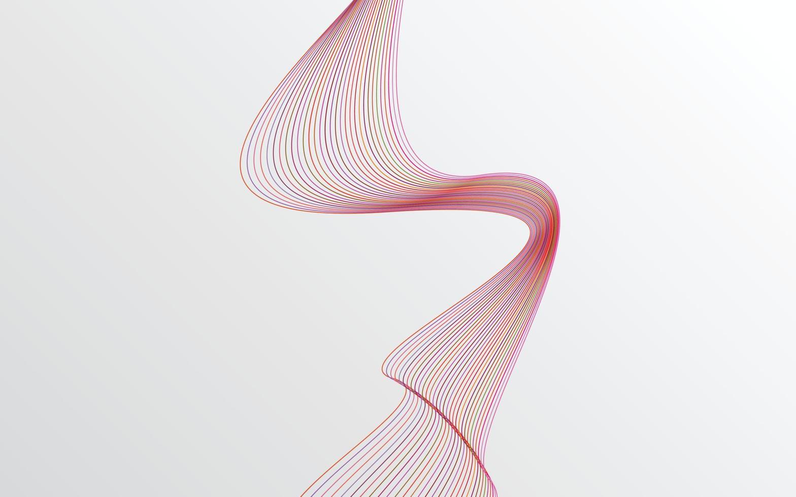 Wave of the Red colored lines. High resolution vector