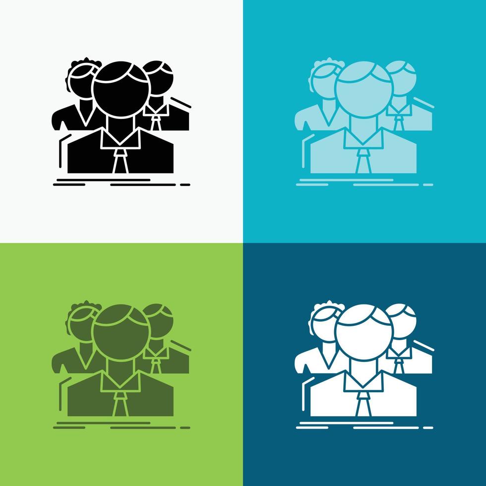 group. multiplayer. people. team. online Icon Over Various Background. glyph style design. designed for web and app. Eps 10 vector illustration