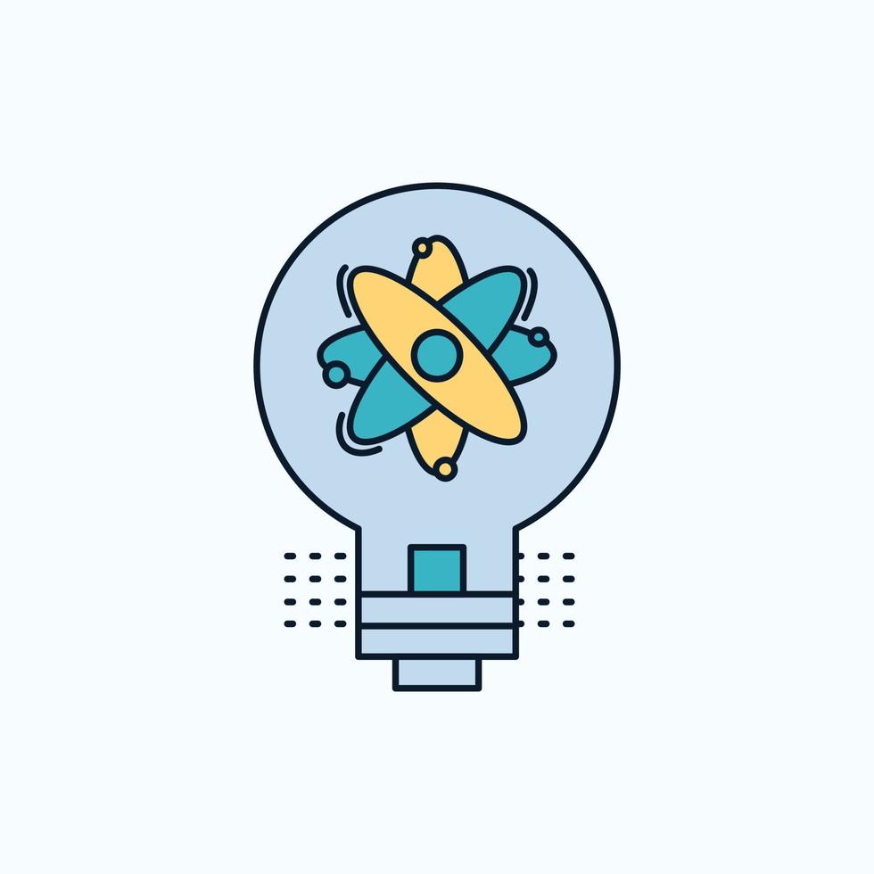 idea. innovation. light. solution. startup Flat Icon. green and Yellow sign and symbols for website and Mobile appliation. vector illustration