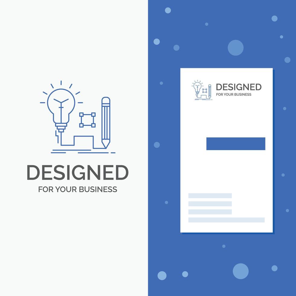Business Logo for Idea. insight. key. lamp. lightbulb. Vertical Blue Business .Visiting Card template vector