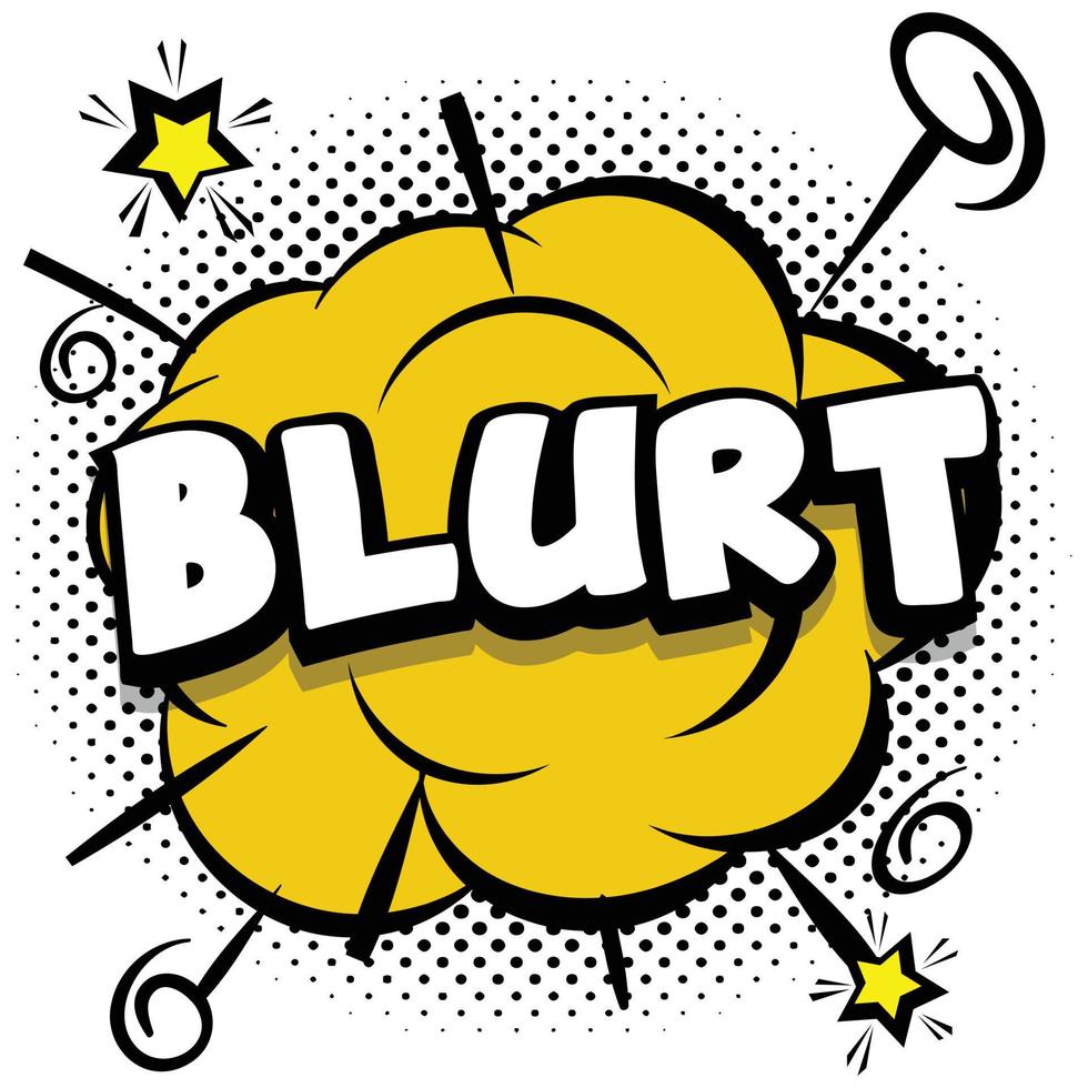 blurt Comic bright template with speech bubbles on colorful frames vector