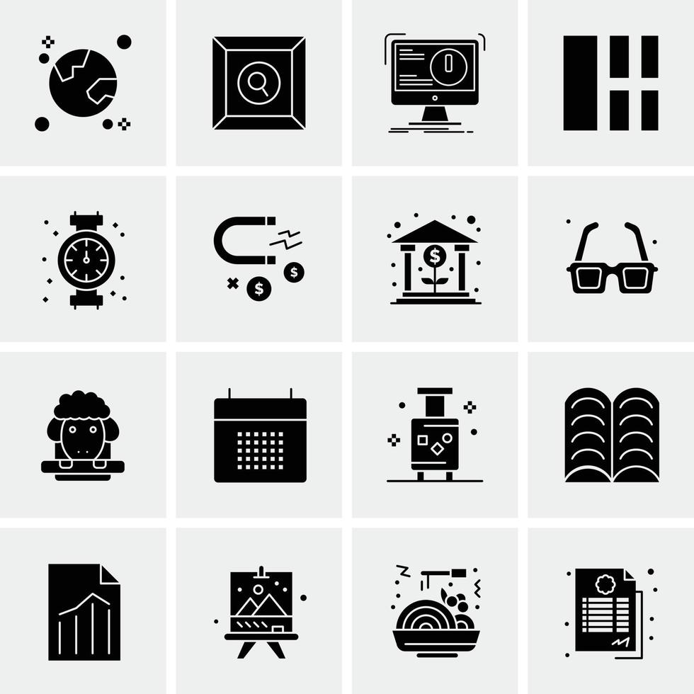 16 Universal Business Icons Vector Creative Icon Illustration to use in web and Mobile Related proje