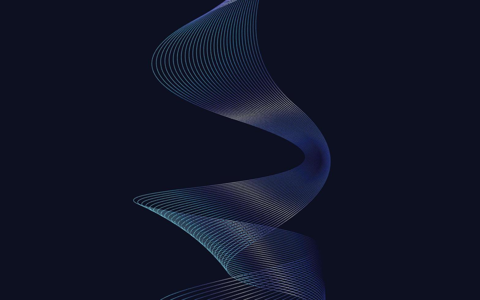 Stylish Blue Gradient wavy lines abstract background design vector