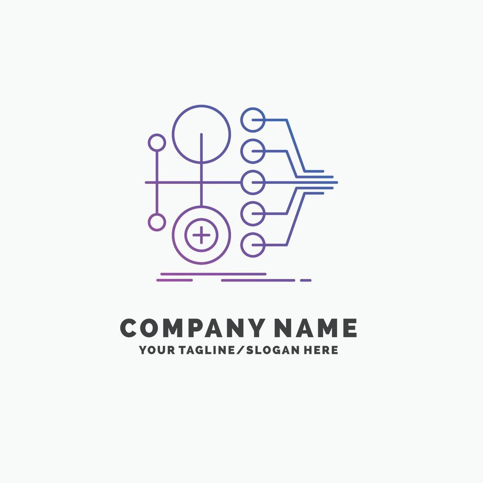 monetization. finance. money. transfer. value Purple Business Logo Template. Place for Tagline vector