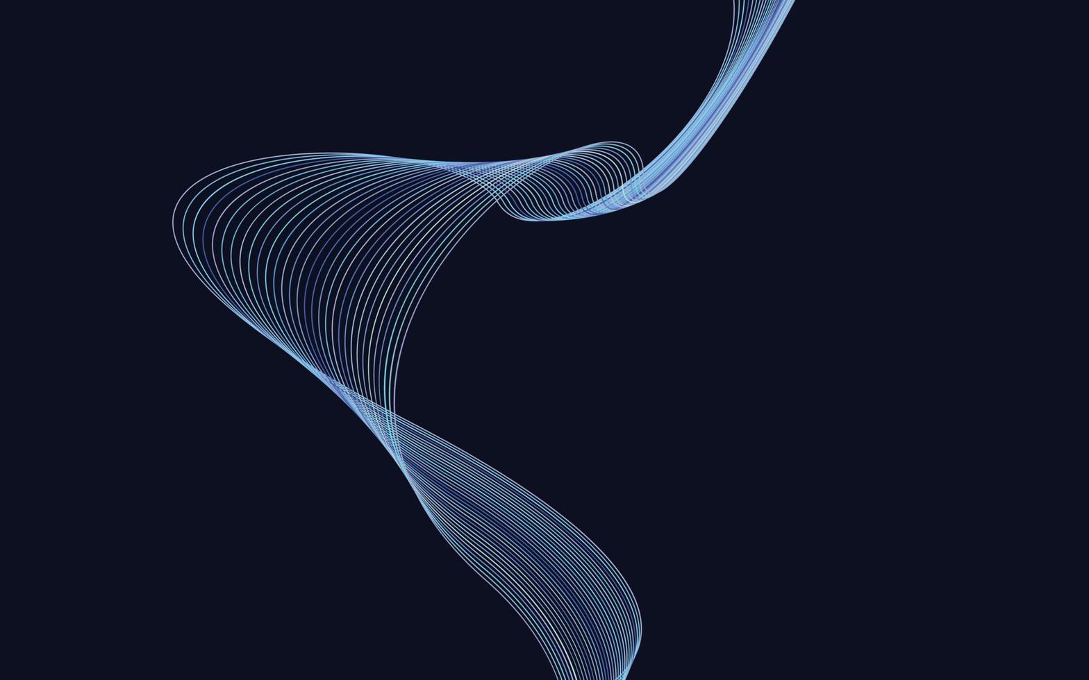 Colorful shiny wave with lines. Curved wavy line. smooth stripe. Design element vector