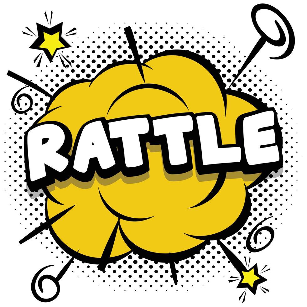 rattle Comic bright template with speech bubbles on colorful frames vector