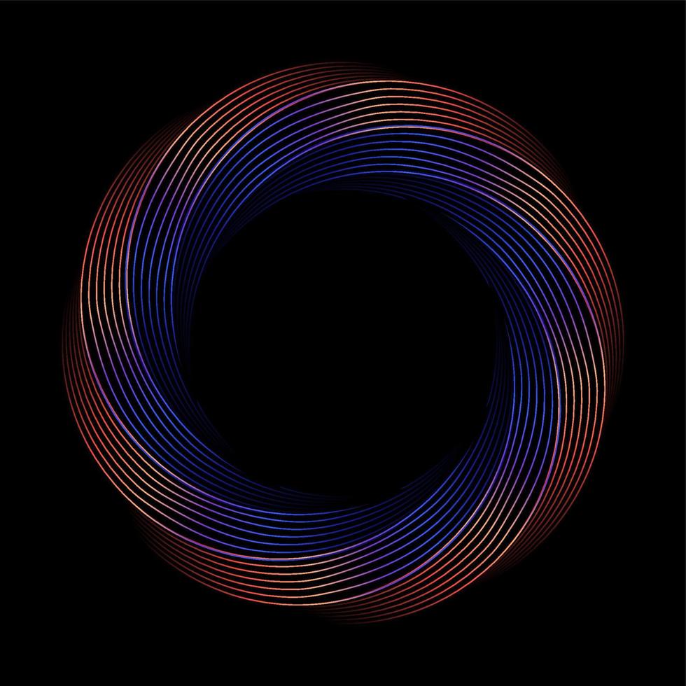 Colorful Abstract Flower Vortex Design vector