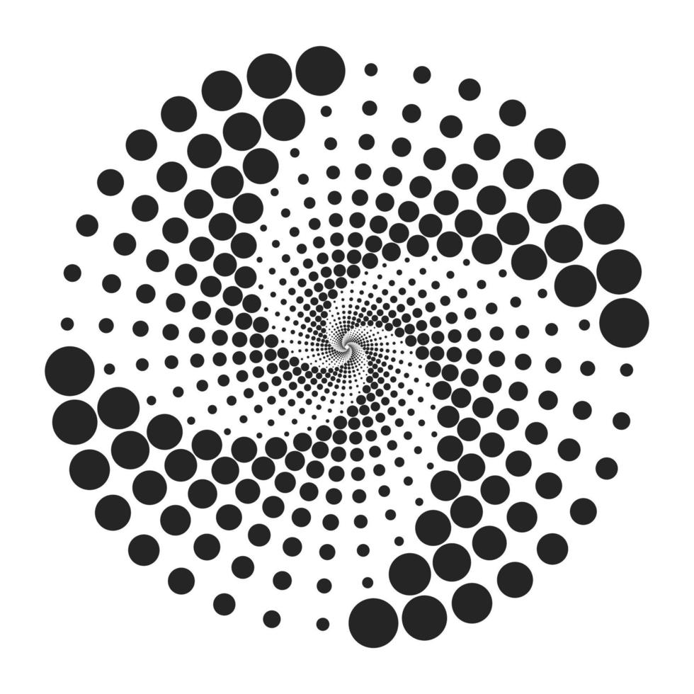 Dotted Spiral Vortex Design Vector