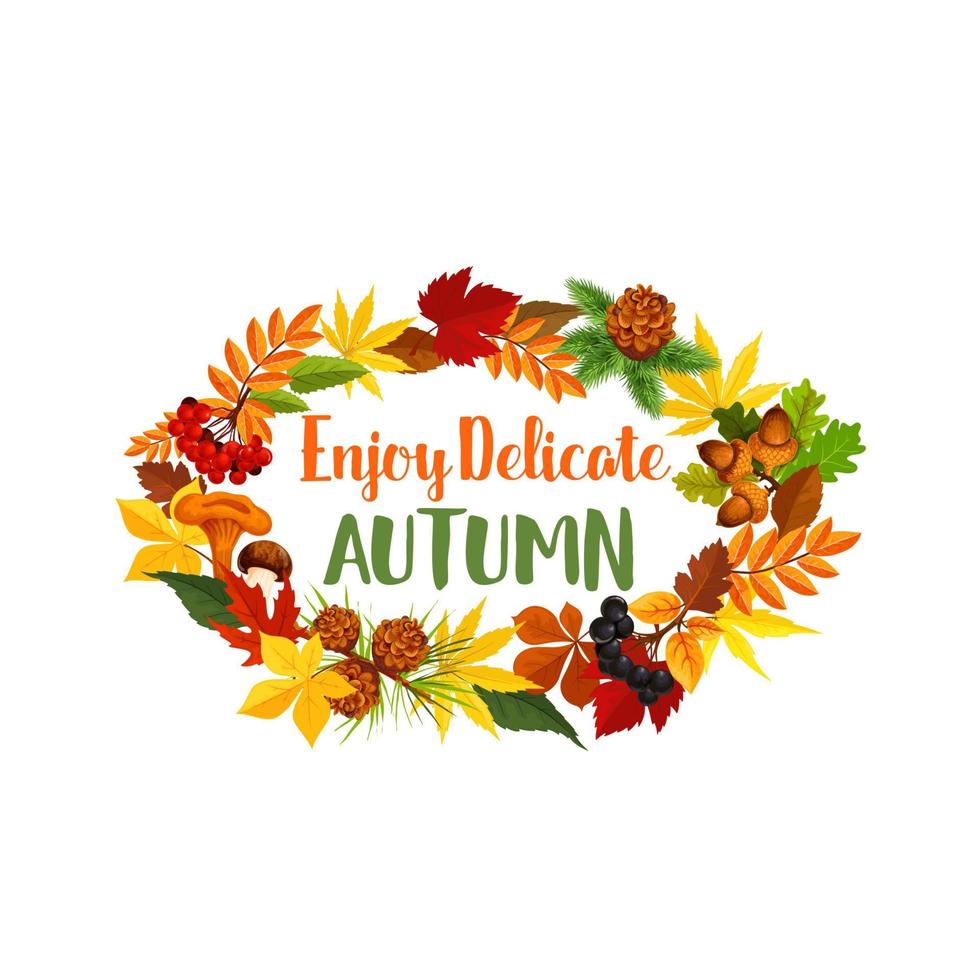 cartel de saludo de vector de cosecha estacional de otoño