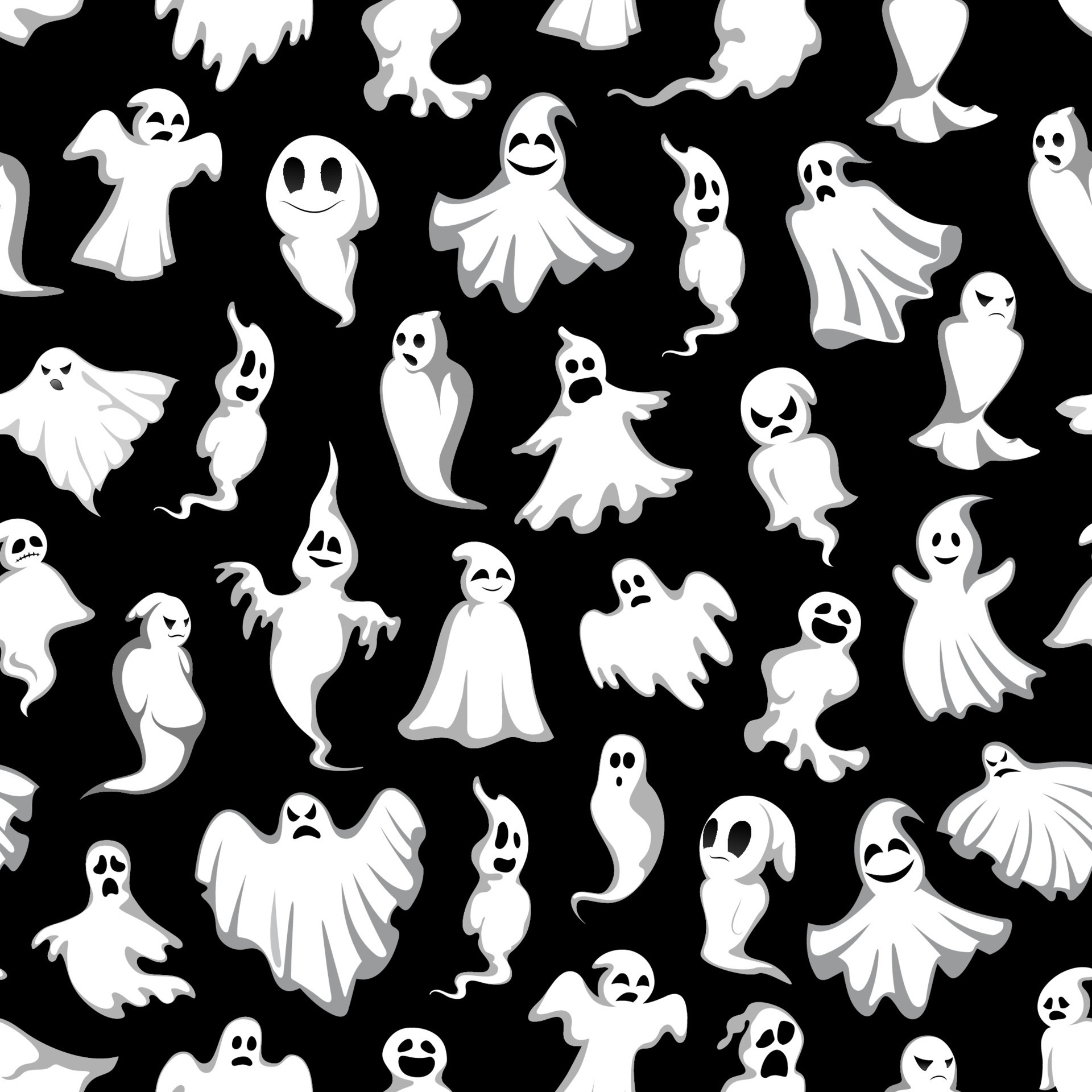 Halloween vector spooky party ghost pattern 13005952 Vector Art at Vecteezy