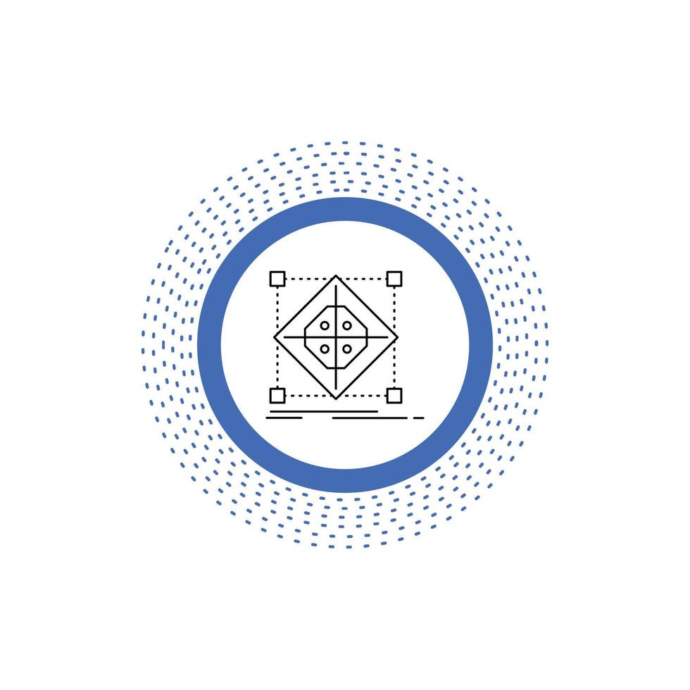Architecture. cluster. grid. model. preparation Line Icon. Vector isolated illustration