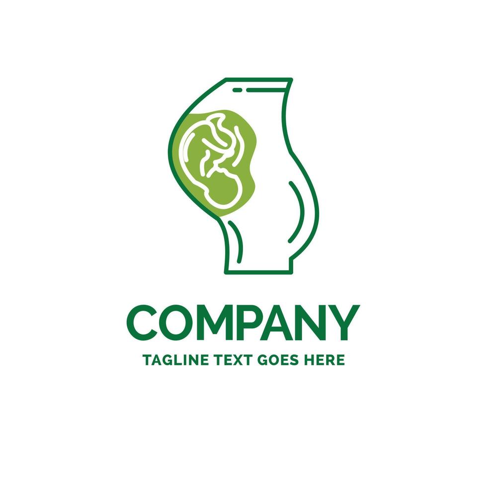 pregnancy. pregnant. baby. obstetrics. Mother Flat Business Logo template. Creative Green Brand Name Design. vector