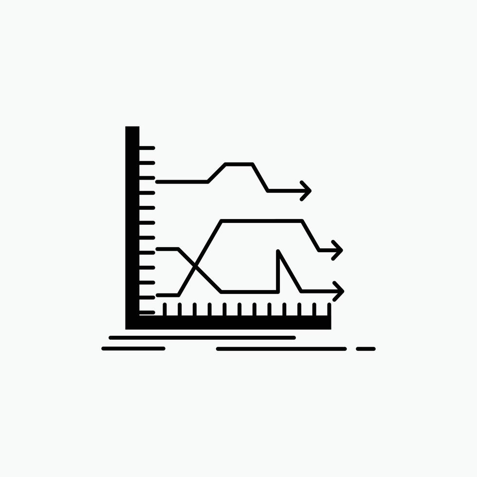 Arrows. forward. graph. market. prediction Glyph Icon. Vector isolated illustration