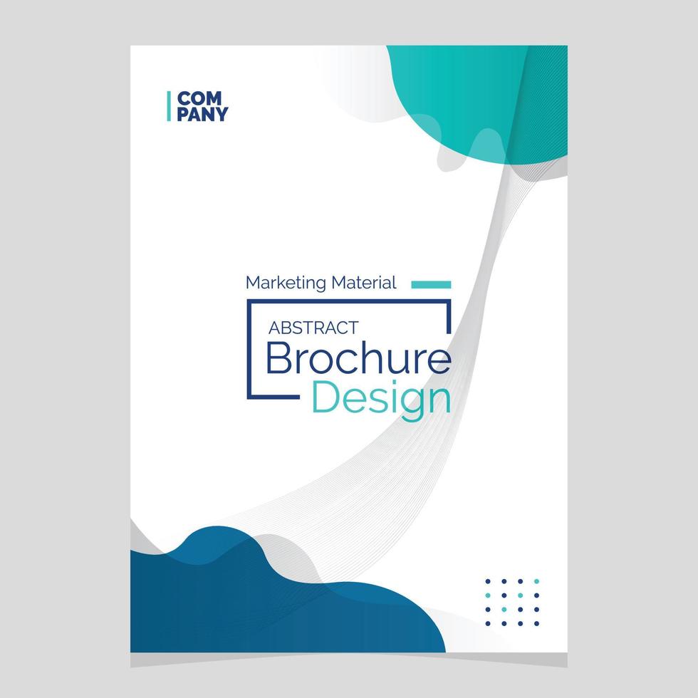 Abstract Brochure Design. Liquid Shape Blob Design Element. Marketing Material vector