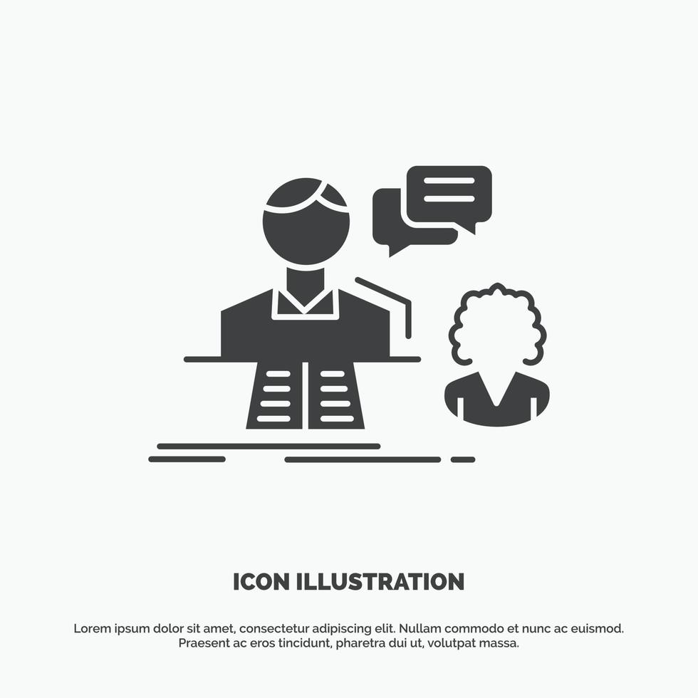 consultation. chat. answer. contact. support Icon. glyph vector gray symbol for UI and UX. website or mobile application