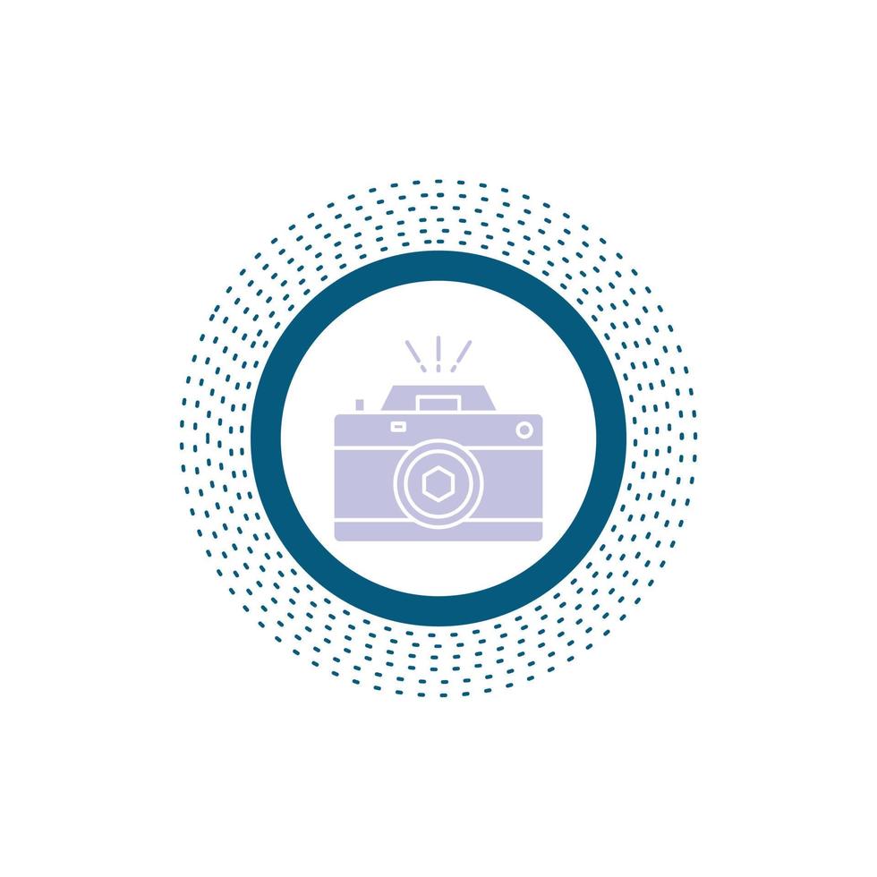 Camera. photography. capture. photo. aperture Glyph Icon. Vector isolated illustration