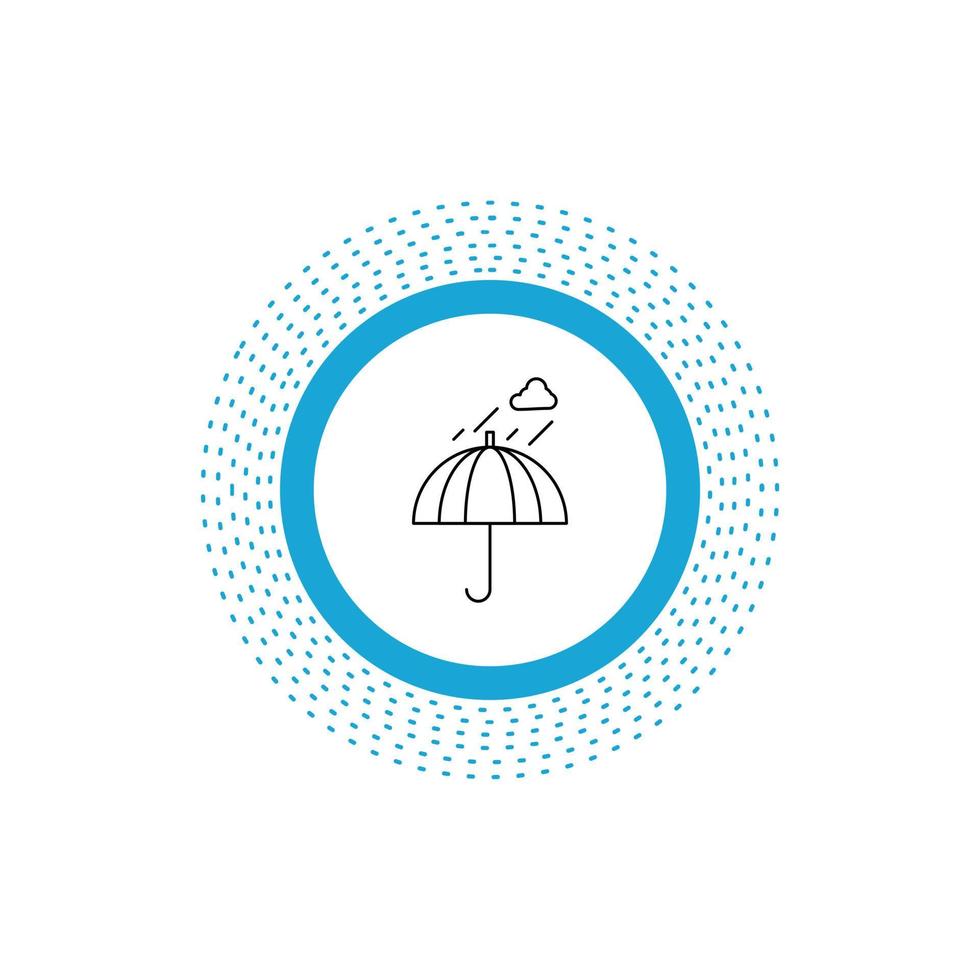 Umbrella. camping. rain. safety. weather Line Icon. Vector isolated illustration