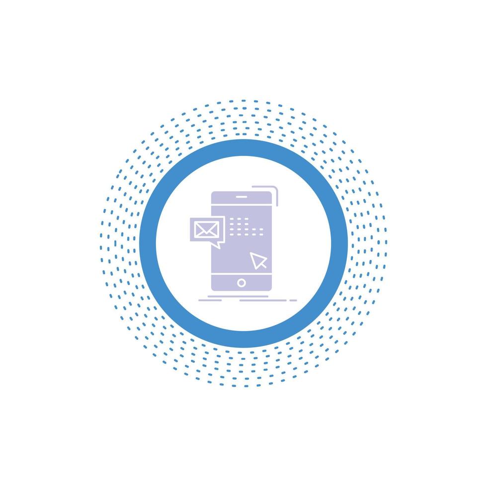 bulk. dialog. instant. mail. message Glyph Icon. Vector isolated illustration