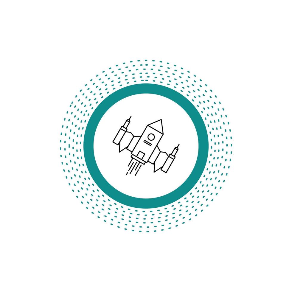 spacecraft. spaceship. ship. space. alien Line Icon. Vector isolated illustration