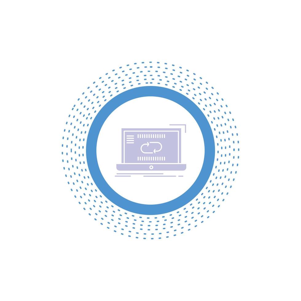 Communication. connection. link. sync. synchronization Glyph Icon. Vector isolated illustration
