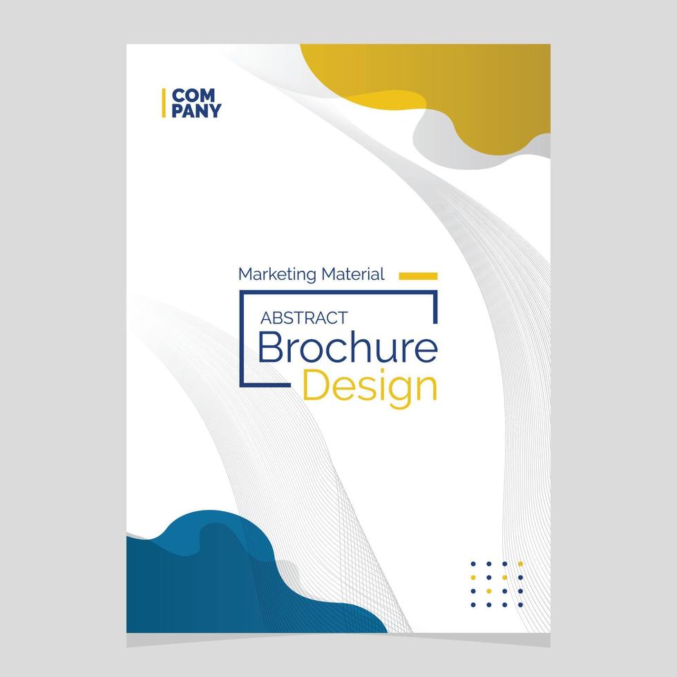 Abstract Brochure Design. Liquid Shape Blob Design Element. Marketing Material vector