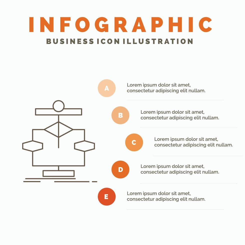 Algorithm. chart. data. diagram. flow Infographics Template for Website ...