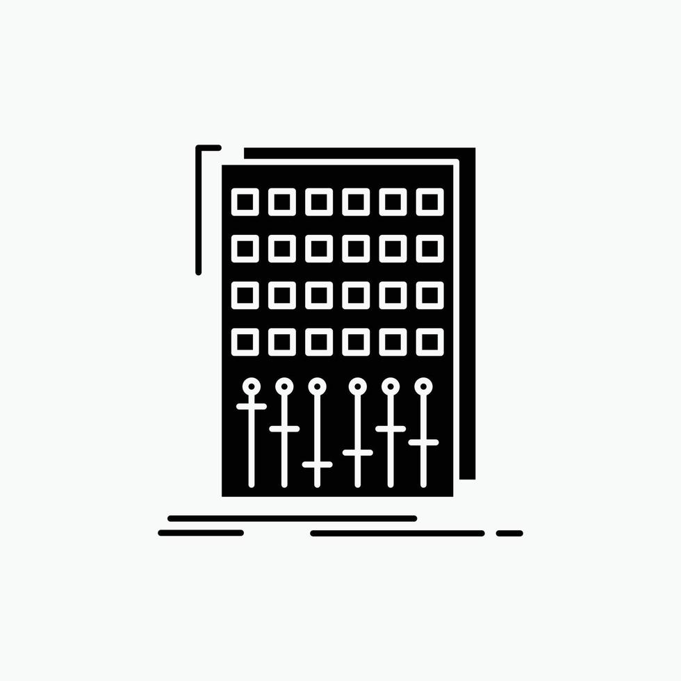 Audio. control. mix. mixer. studio Glyph Icon. Vector isolated illustration