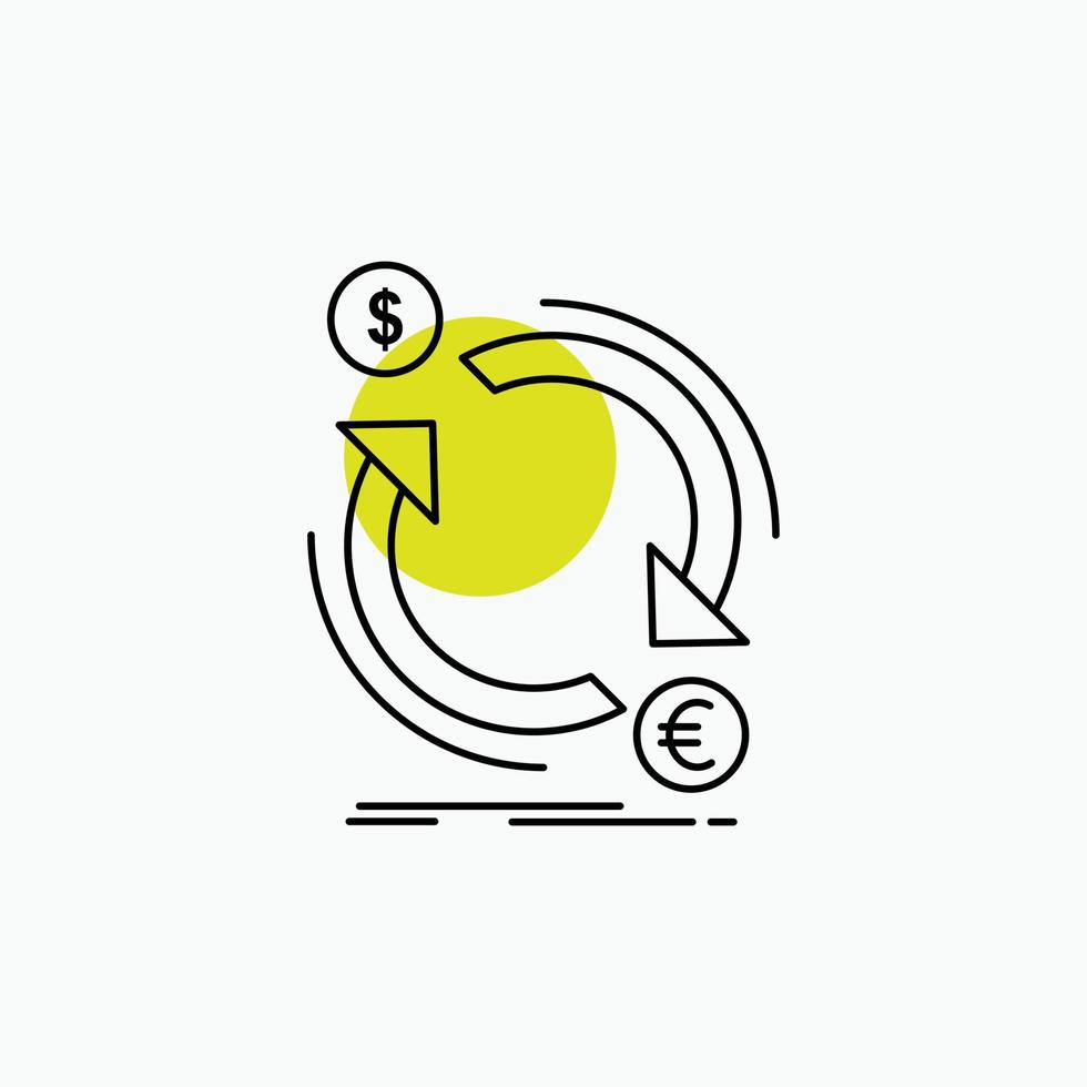 exchange. currency. finance. money. convert Line Icon vector