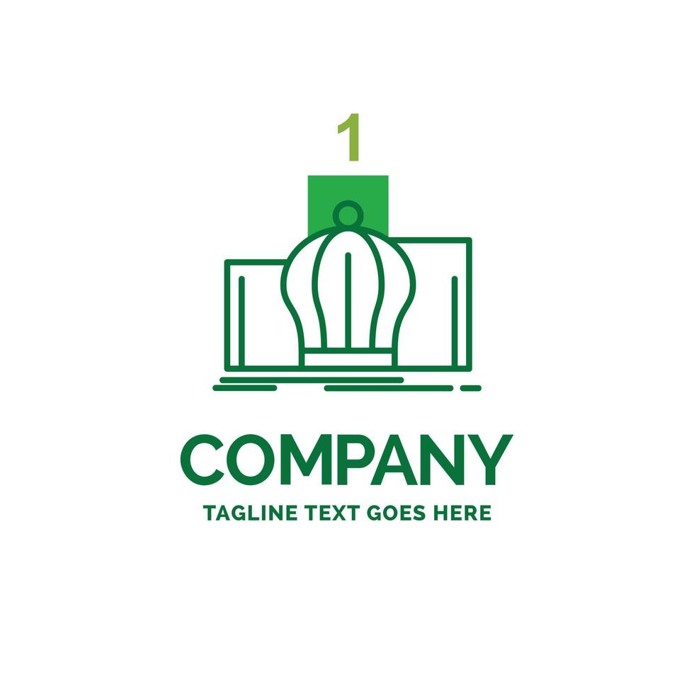 Crown. king. leadership. monarchy. royal Flat Business Logo template. Creative Green Brand Name Design. vector