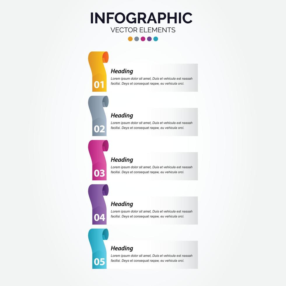 diseño de línea delgada de infografía vertical vectorial con iconos y 5 opciones o pasos. infografía vertical para el concepto de negocio. se puede utilizar para banner de presentaciones. diseño de flujo de trabajo vector