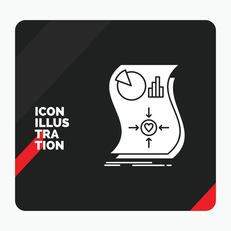 Red and Black Creative presentation Background for Estimation. love. relationship. response. responsive Glyph Icon vector