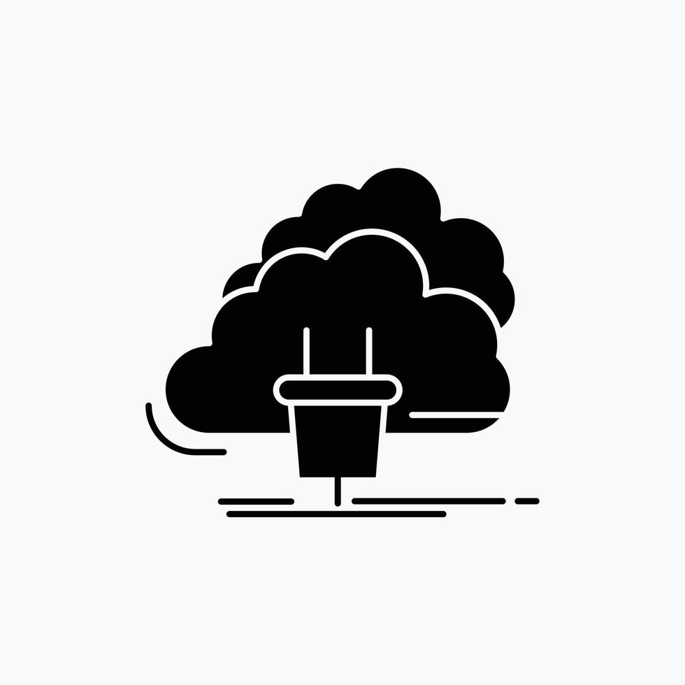 Cloud. connection. energy. network. power Glyph Icon. Vector isolated illustration