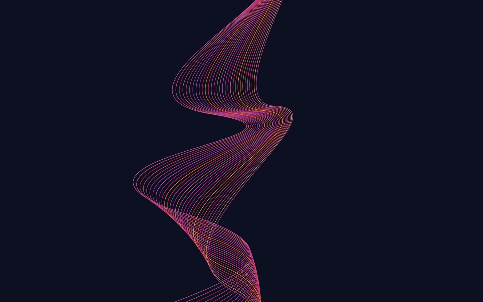 Abstract Red Color technology Line wave background vector