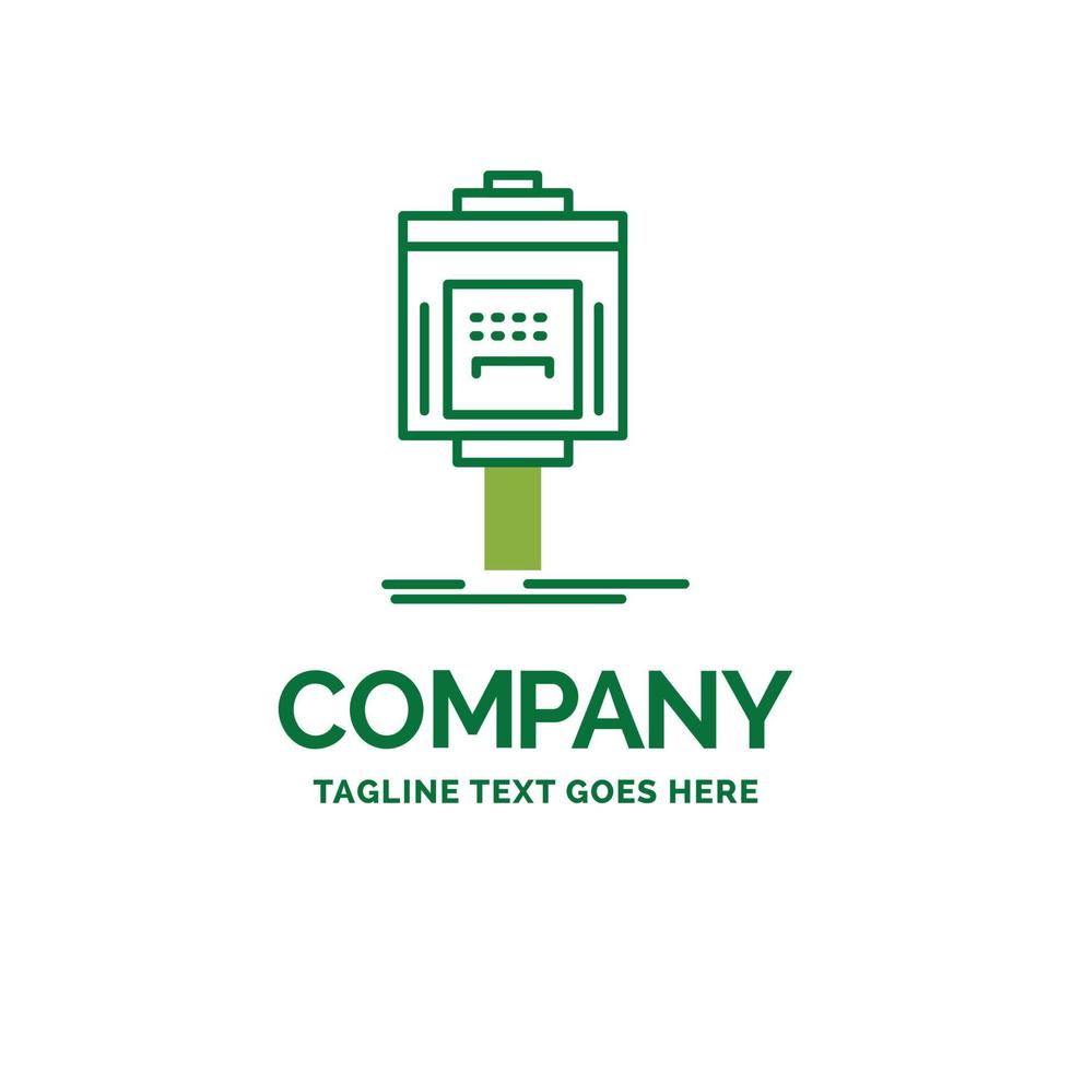 valet. parking. service. hotel. valley Flat Business Logo template. Creative Green Brand Name Design. vector