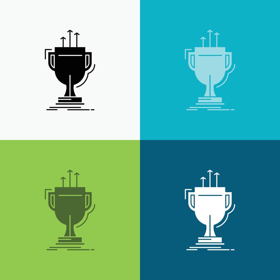 award. competitive. cup. edge. prize Icon Over Various Background. glyph style design. designed for web and app. Eps 10 vector illustration