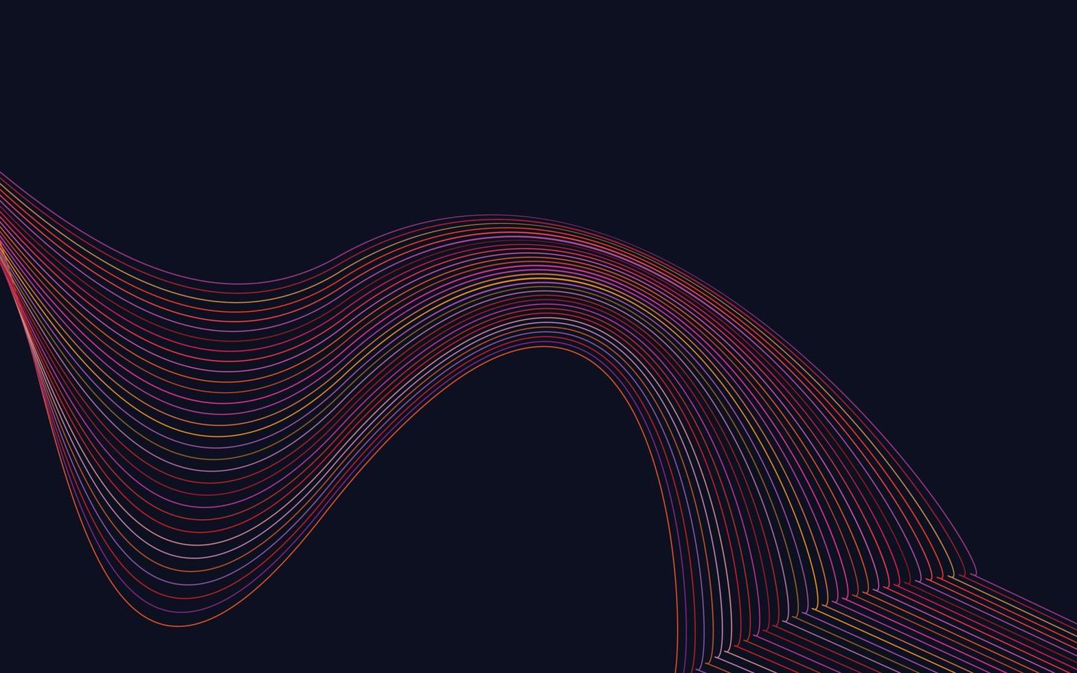 Wave of the Red colored lines. High resolution vector