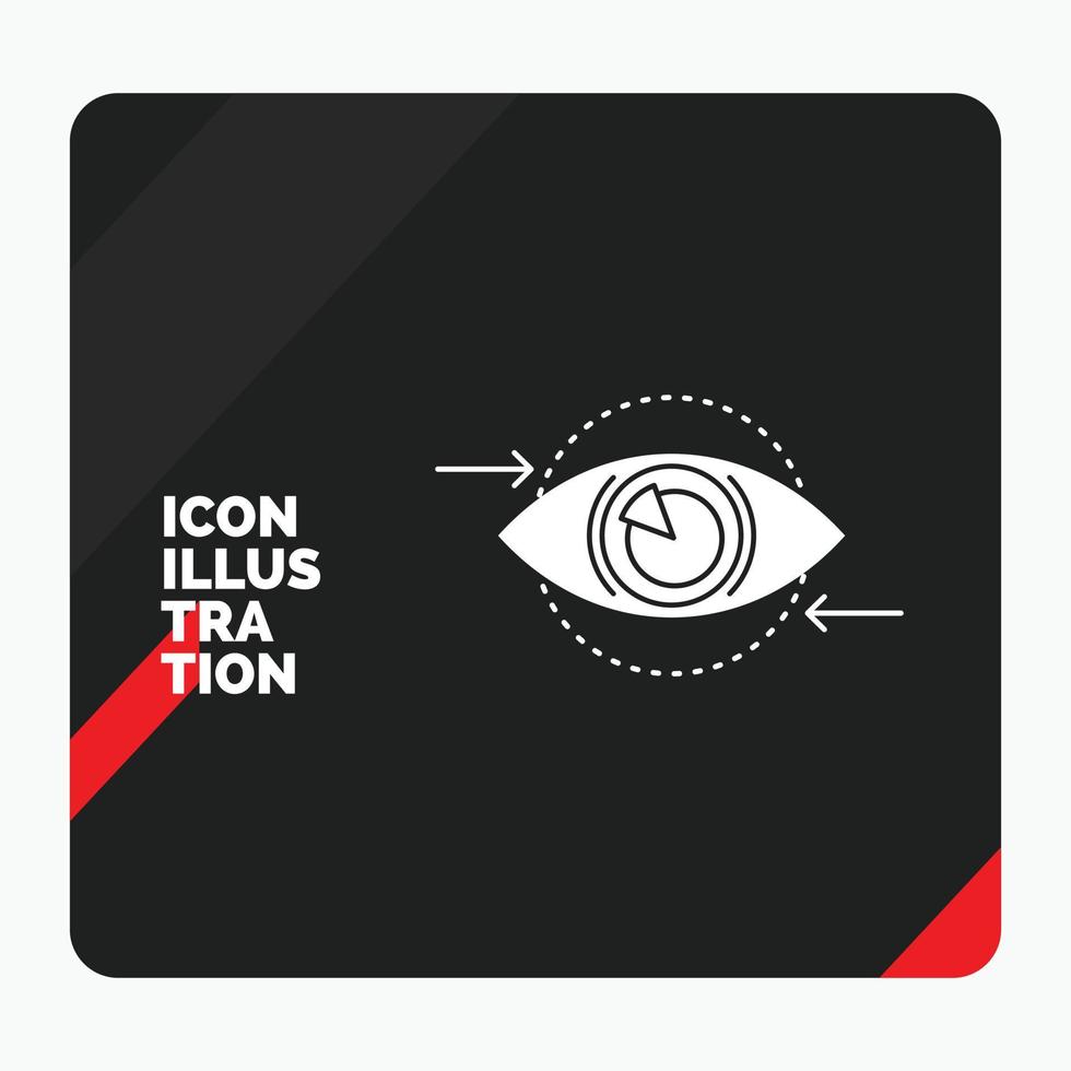 Red and Black Creative presentation Background for Business. eye. marketing. vision. Plan Glyph Icon vector