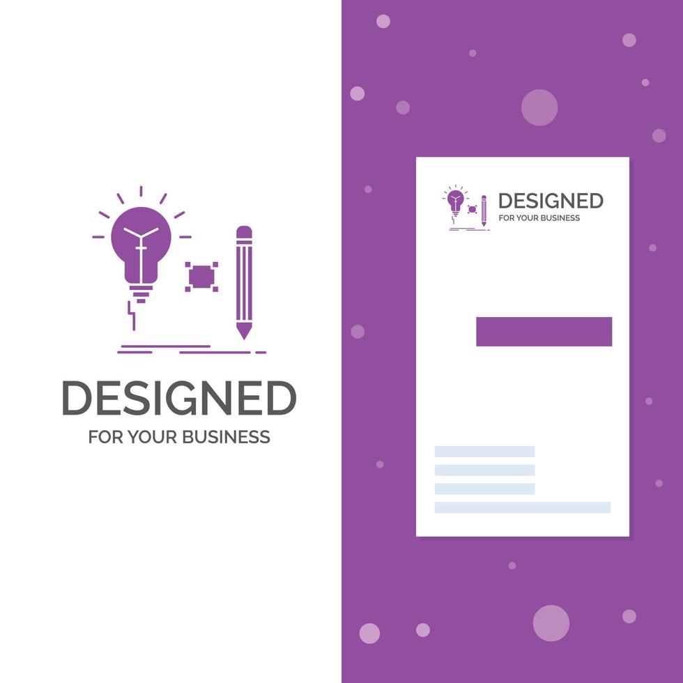Business Logo for Idea. insight. key. lamp. lightbulb. Vertical Purple Business .Visiting Card template. Creative background vector illustration