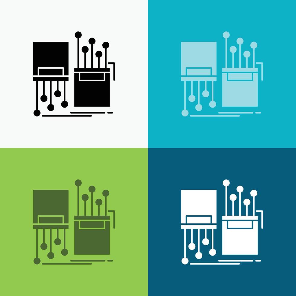 digital. fiber. electronic. lane. cable Icon Over Various Background. glyph style design. designed for web and app. Eps 10 vector illustration