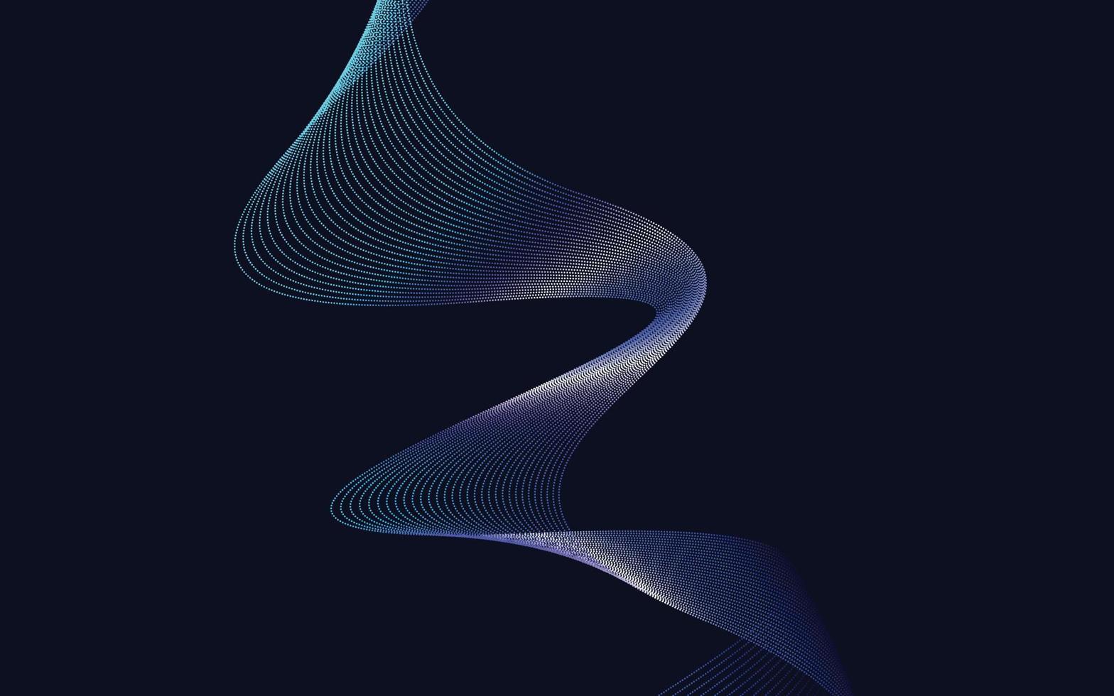 elegante diseño de fondo abstracto de líneas onduladas degradadas azules vector