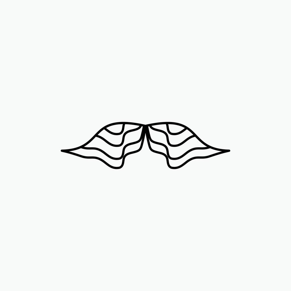 moustache. Hipster. movember. male. men Line Icon. Vector isolated illustration