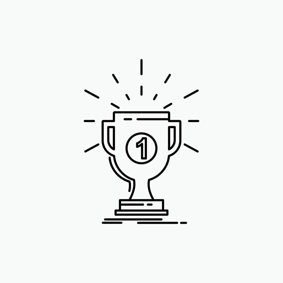 award. cup. prize. reward. victory Line Icon. Vector isolated illustration