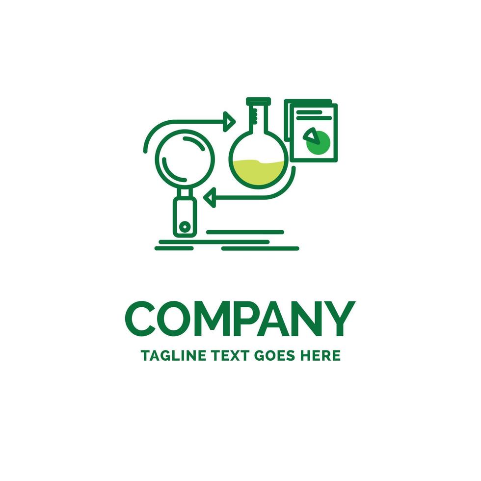 Analysis. business. develop. development. market Flat Business Logo template. Creative Green Brand Name Design. vector