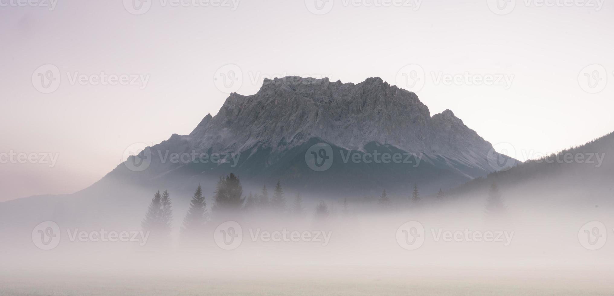 Zugspitze mountain at sunrise photo