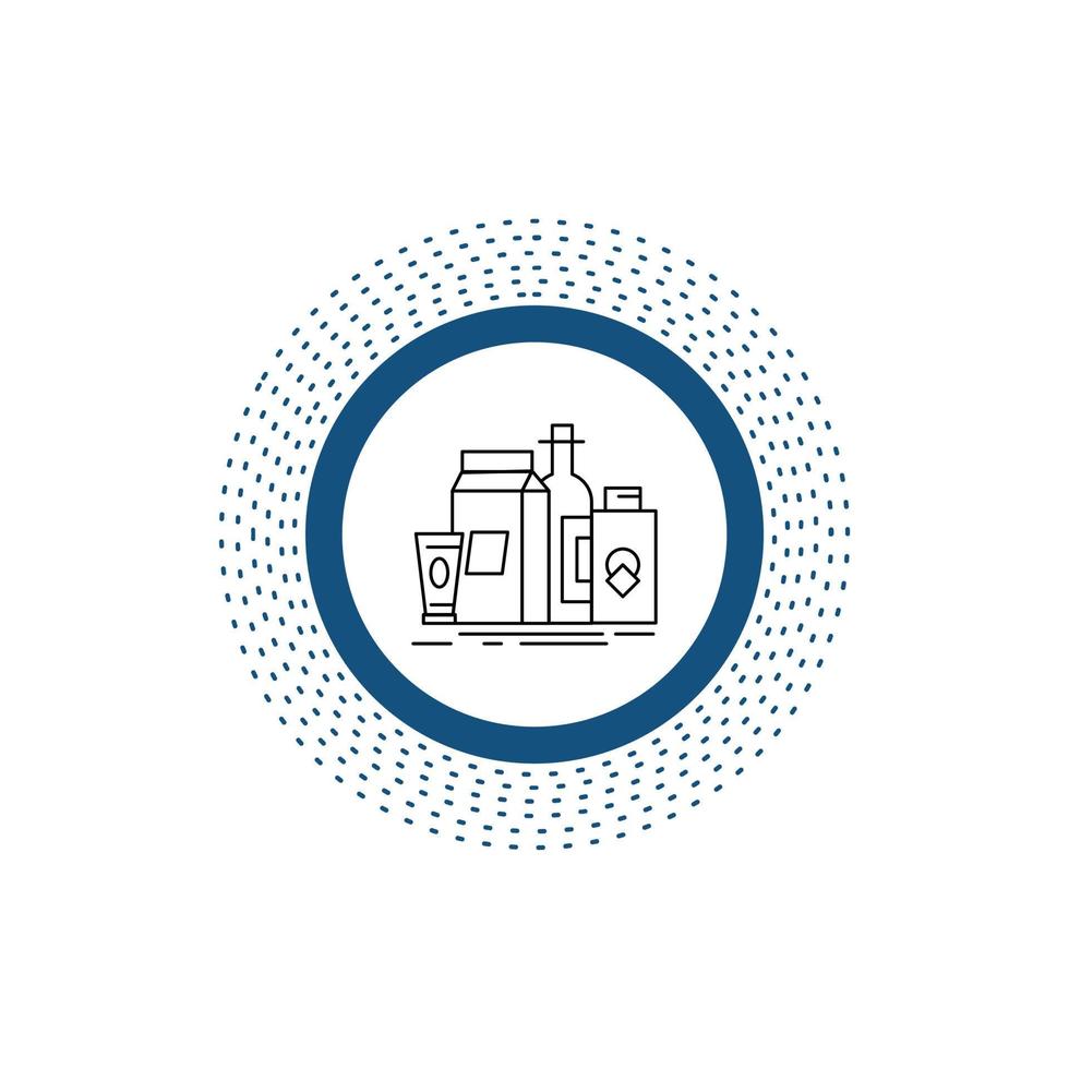 packaging. Branding. marketing. product. bottle Line Icon. Vector isolated illustration