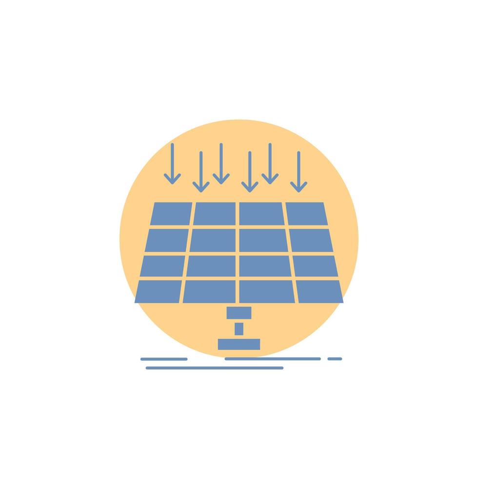 solar. panel. energía. tecnología. icono de glifo de ciudad inteligente. vector