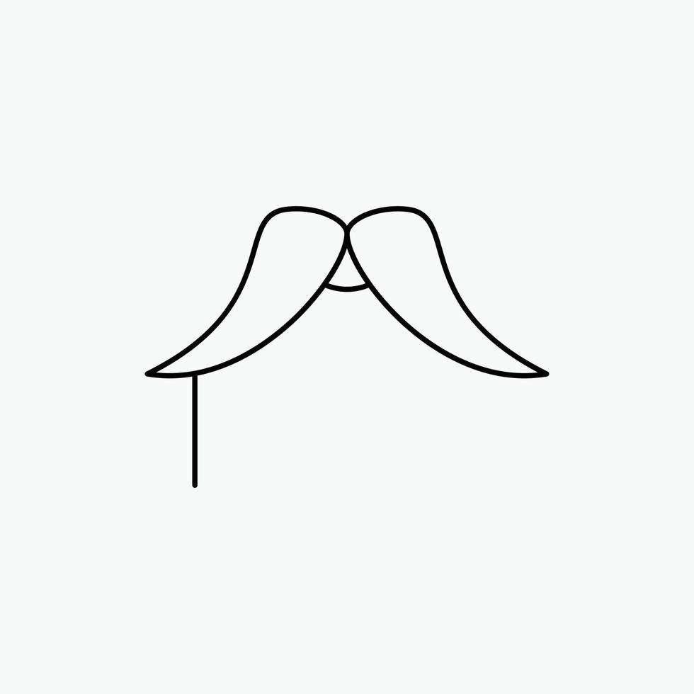 moustache. Hipster. movember. male. men Line Icon. Vector isolated illustration