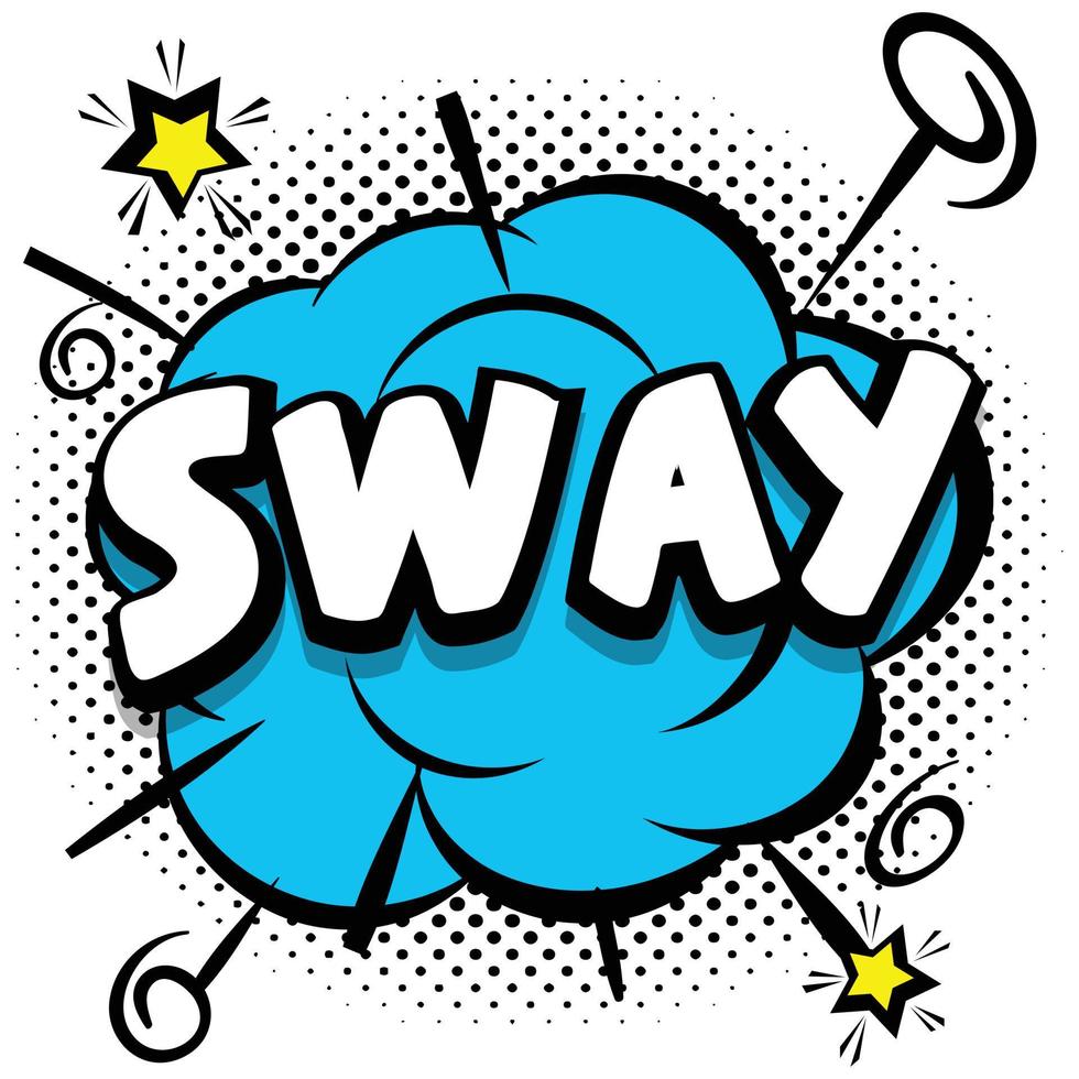 Sway Comic bright template with speech bubbles on colorful frames vector