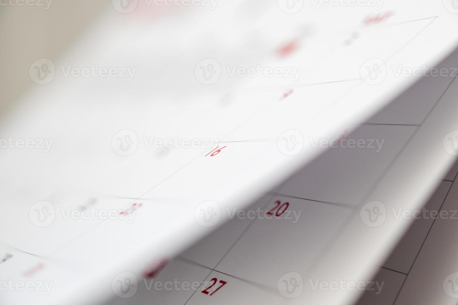 Abstract blur calendar page flipping sheet close up background business schedule planning appointment meeting concept photo