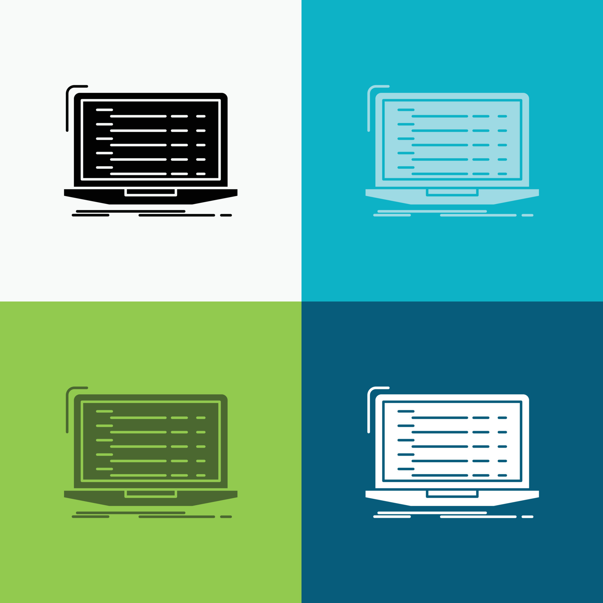 Api. app. coding. developer. laptop Icon Over Various Background. glyph ...
